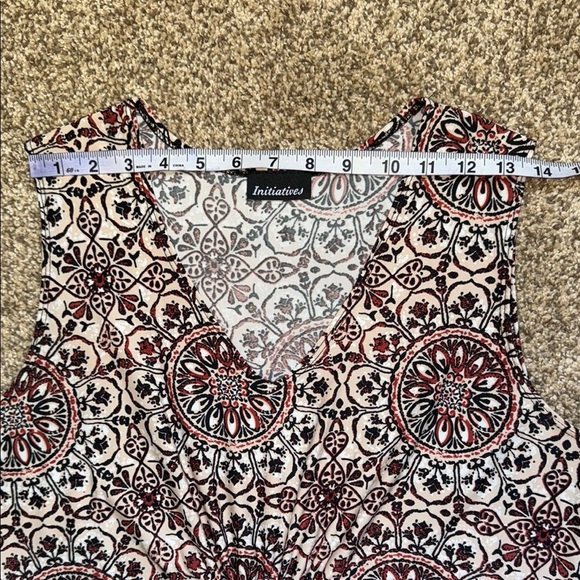 Initiatives Sundress Brownish red Brick red design Sleeveless Scoop Neck Maxi - Picture 8 of 11